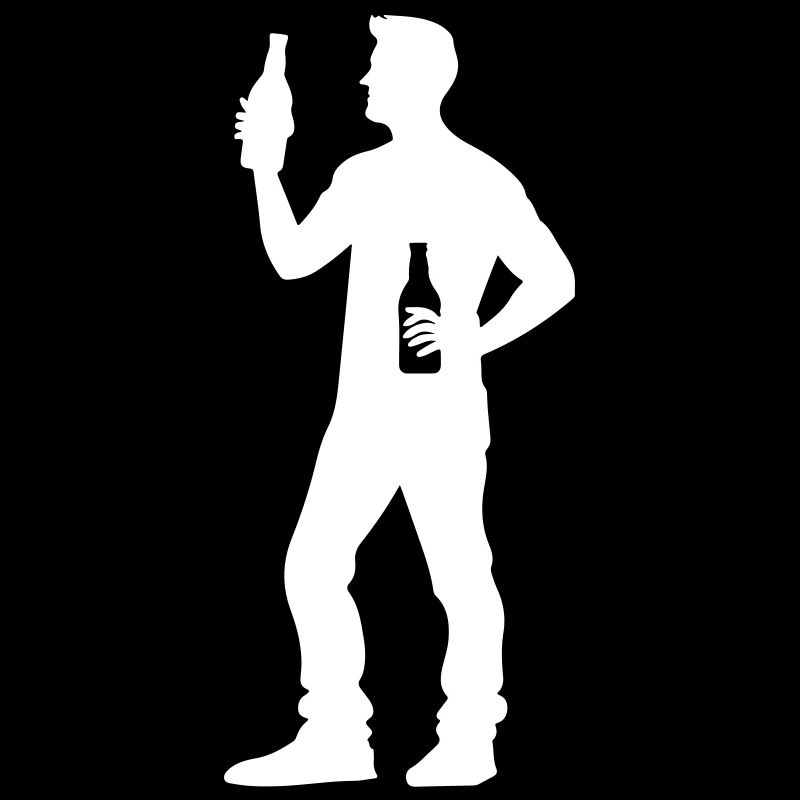 Bier Trinken Silhouette
