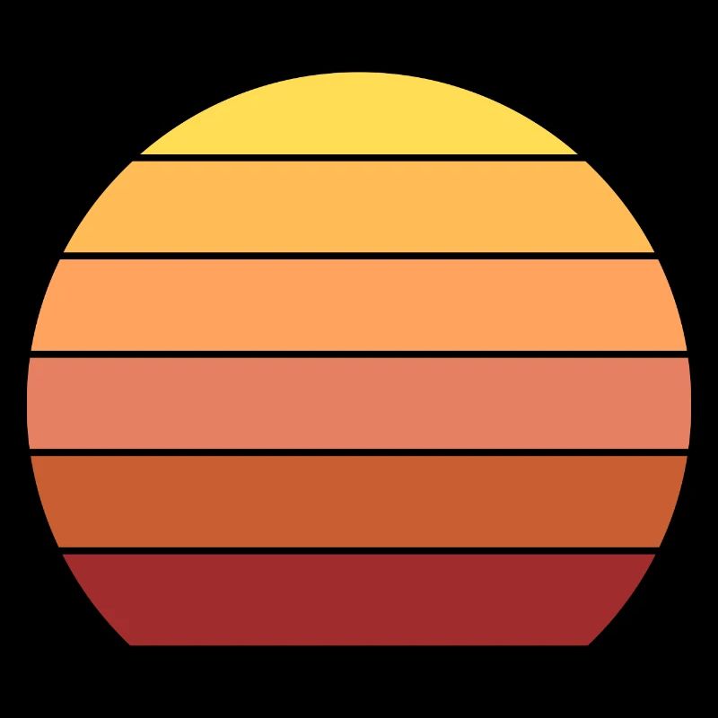 Fond de cercle coucher de soleil couleur rétro
