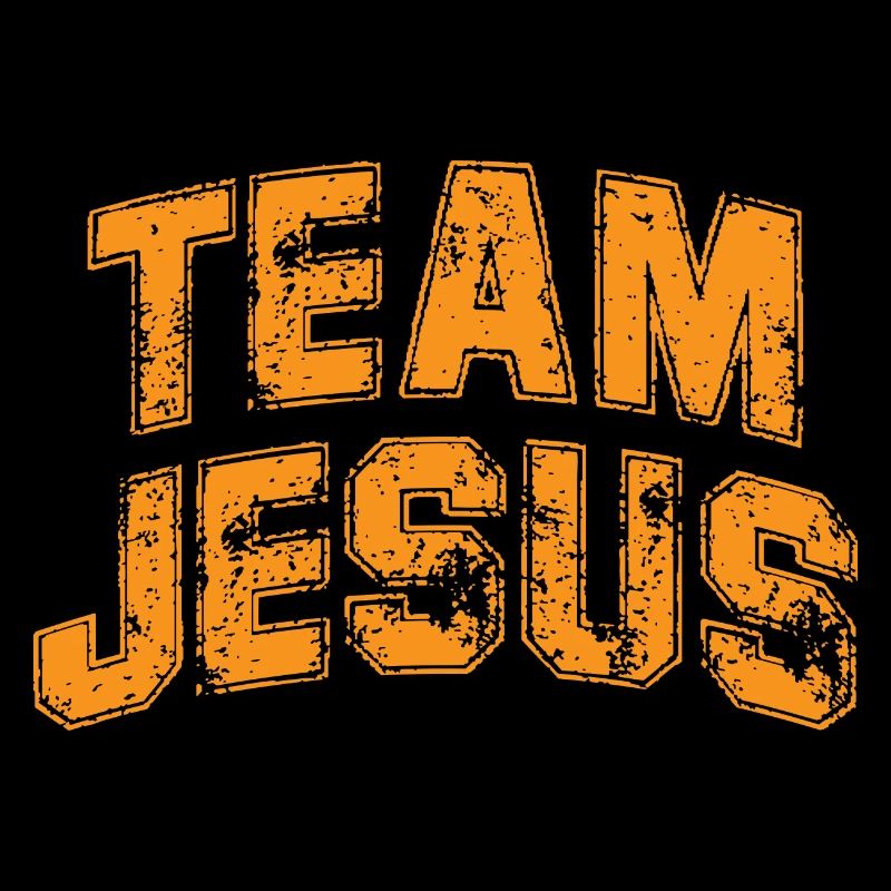 Team Jesus Orange Retro Vintage