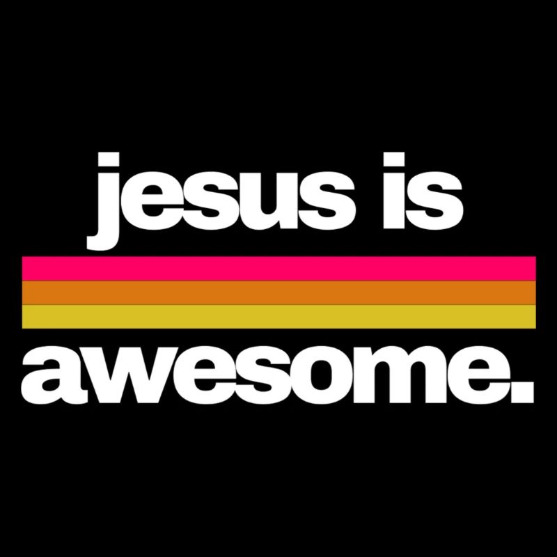 Jesus is Awesome Retro Christliches Design