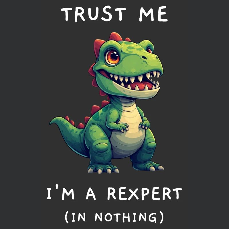 Drôle de T-Rex « Rexpert in Nothing » Dicton