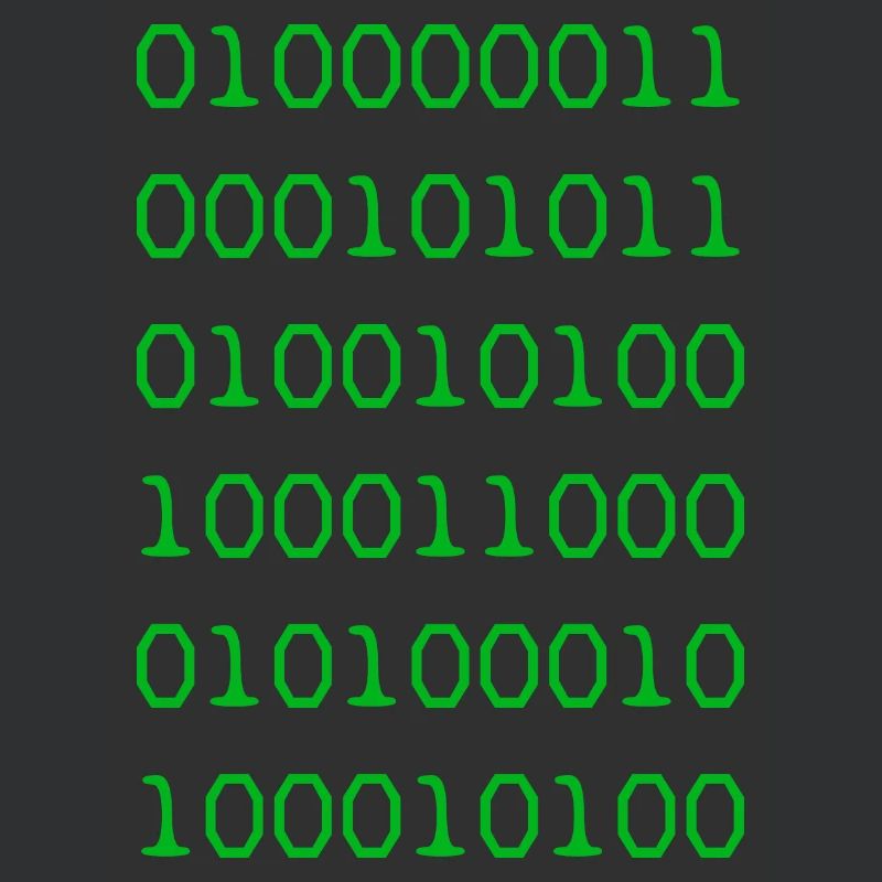 Code binaire vert développeur web humour drôle