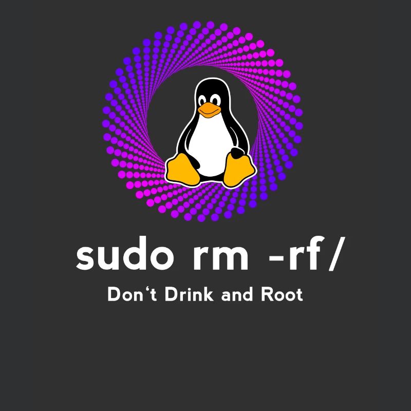 Ordinateur Sys admin Penguin Nerd pc sudo rm -rf cod
