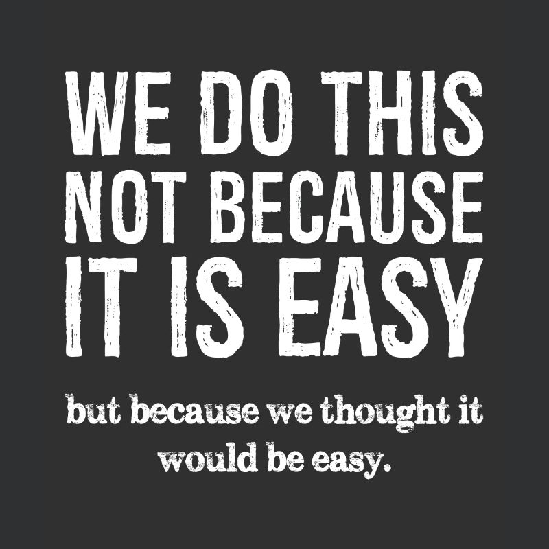 we do this not because it is easy