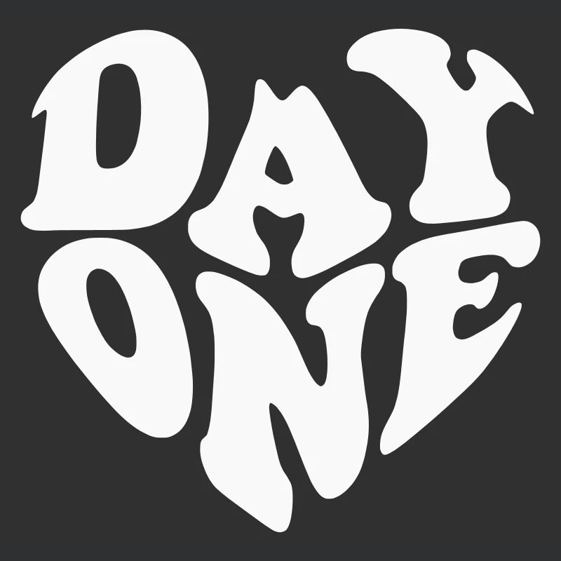 Day One Retro Heart – Anpassbare Farbe