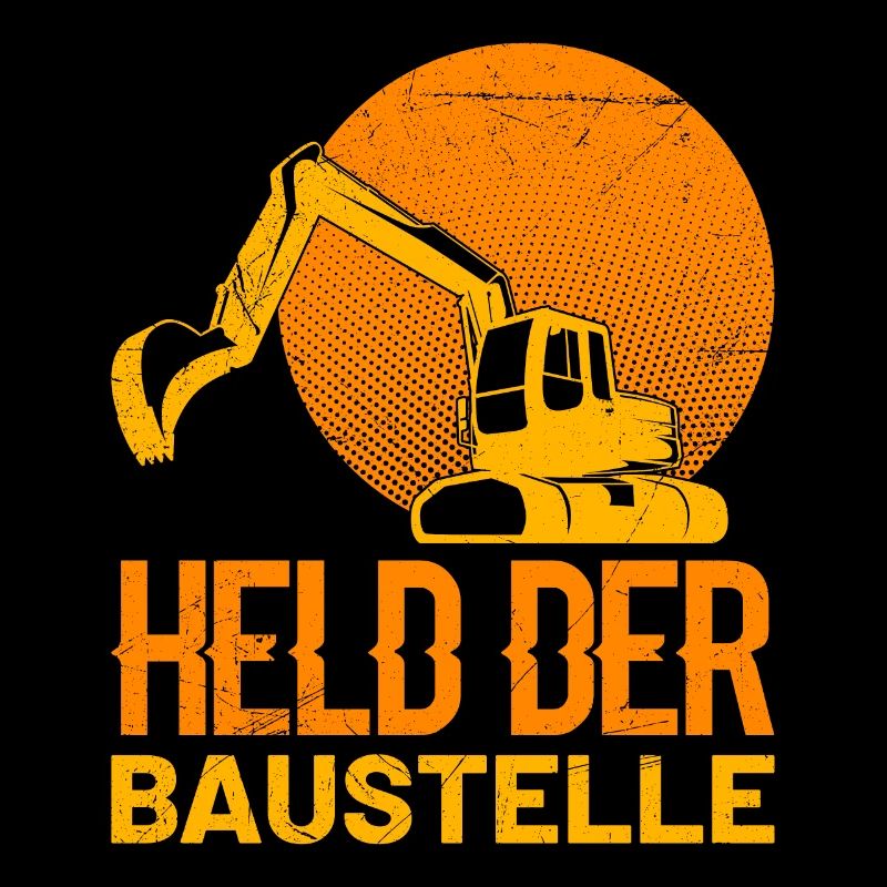 Held der Baustelle Bagger Fahrer Bagger Führer