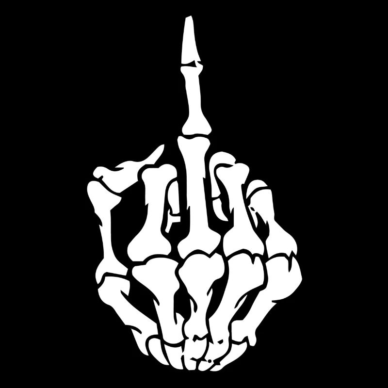 Skelett Hand Mittelfinger Geschenk Idee