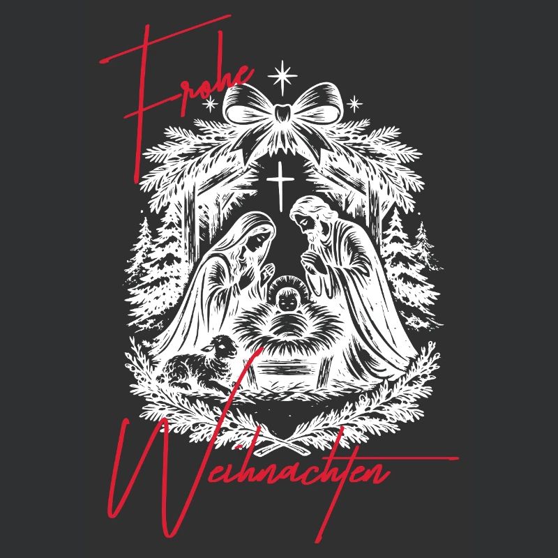 Weihnachtskrippe Schwarz Weiß