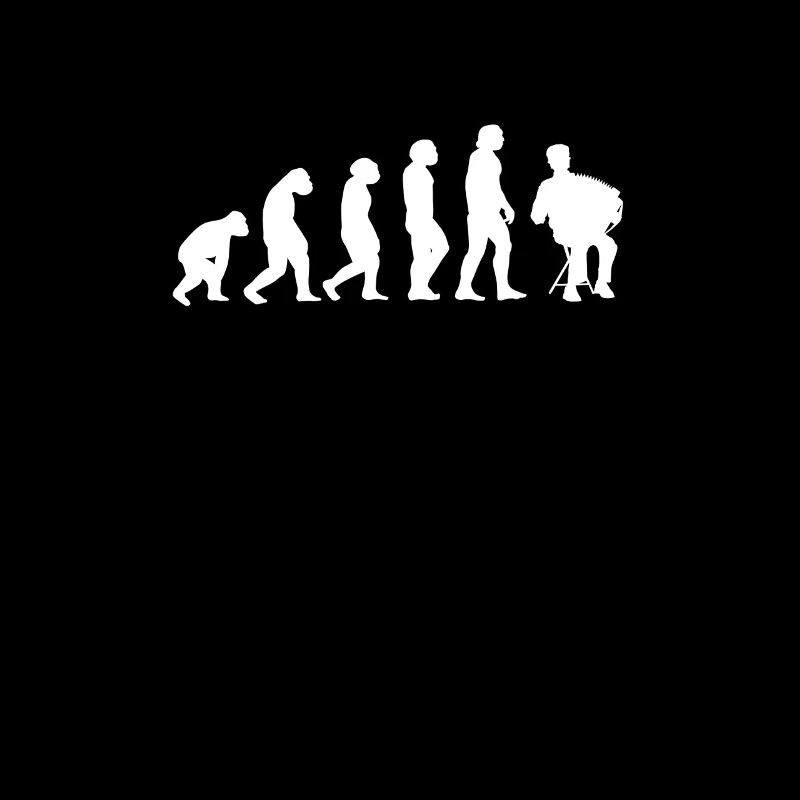 Akkordeonist Evolution Akkordeon Spieler Geschenk
