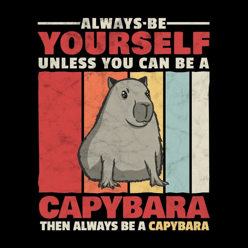Sei ein Capybara lustiger Wasserschwein Spruch