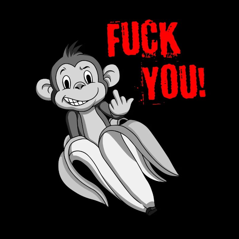 FUCK YOU MONKEY - Mittelfinger Affe