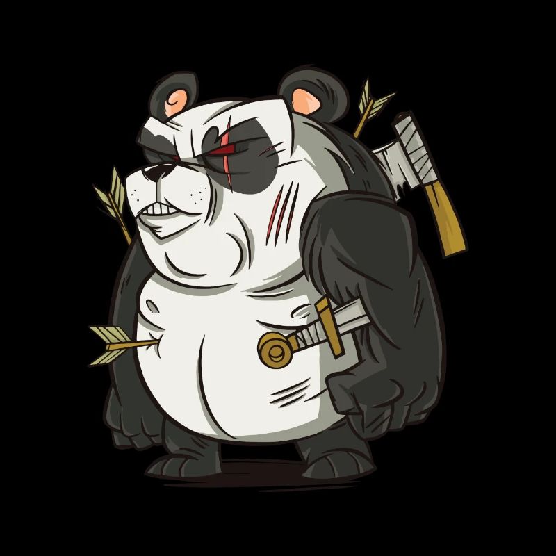Warrior Panda Kämpfer Kampf