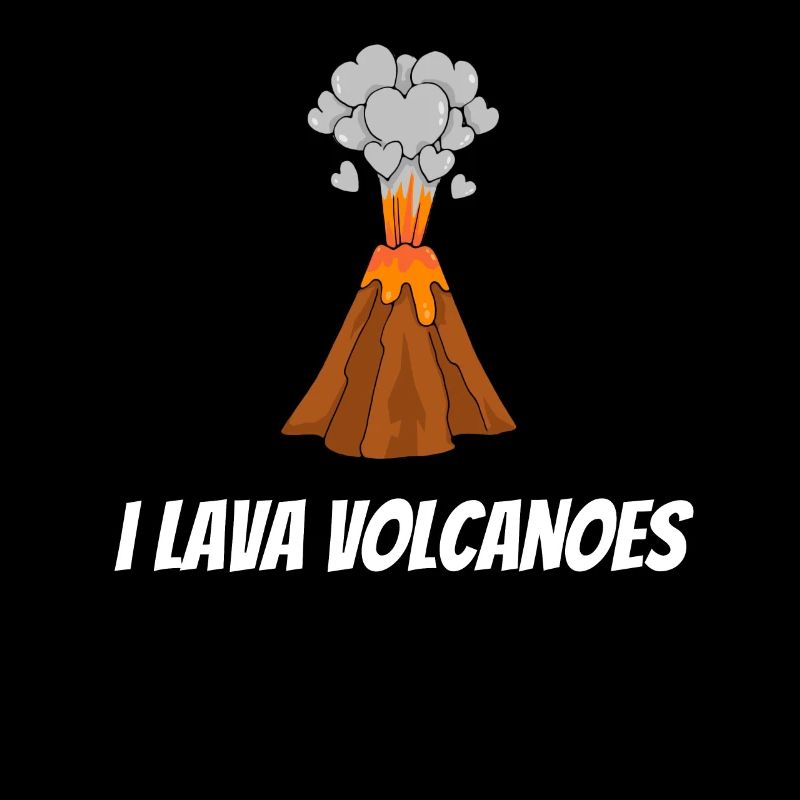 Ich liebe Vulkane Vulkan Liebe Herz Lava Ausbruch