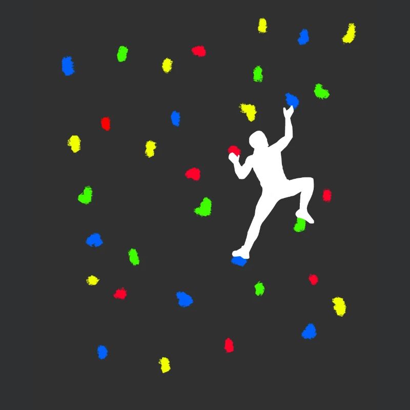 Bouldering Motif Gift Mur de bloc avec Bou coloré