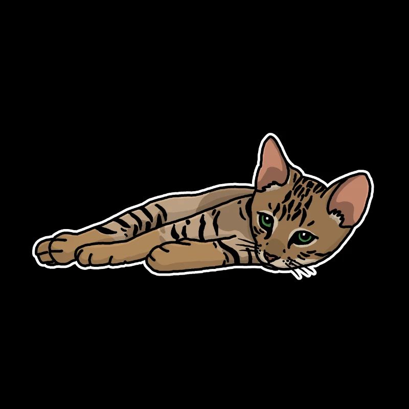 Bengal cat, bengal, cat, leopard cat, comic