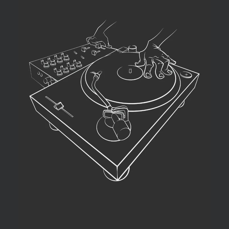 DJ mixer scratch turntable