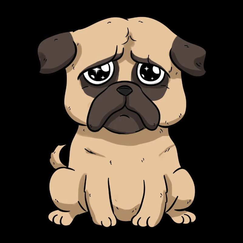 Trauriger Mops