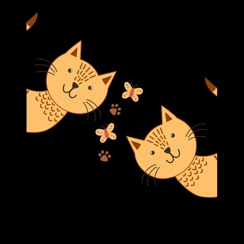 Chat patte de chat visage de chat deux chats