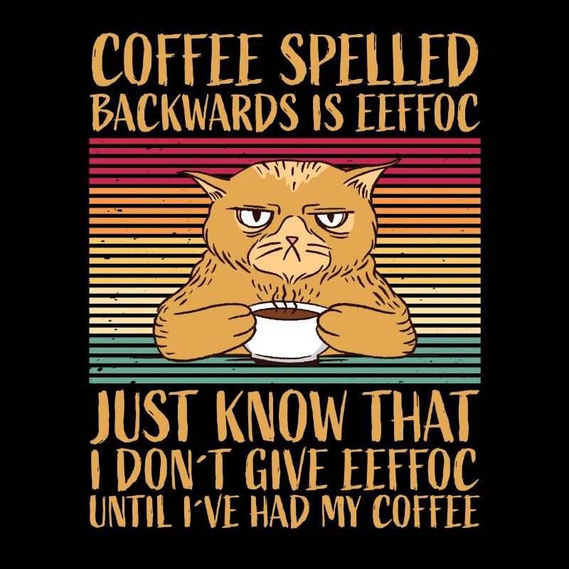 Café épelé à l'envers est caféine eeffoc café