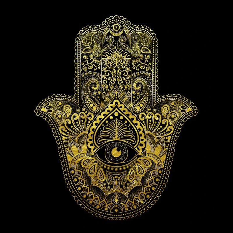 Glücksbringer Talisman Hamsa Hand Mandala Geschenk