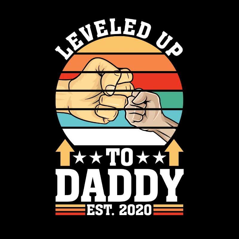 Leveled up to Daddy 2020 Dad Dad Gift Gamer