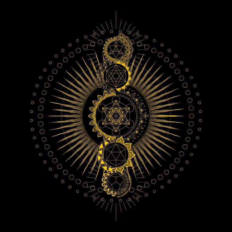 Géométrie sacrée La transcendance en or du cube de Metatron
