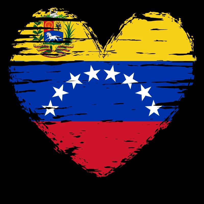 Venezuela coeur drapeau drapeau drapeau blason