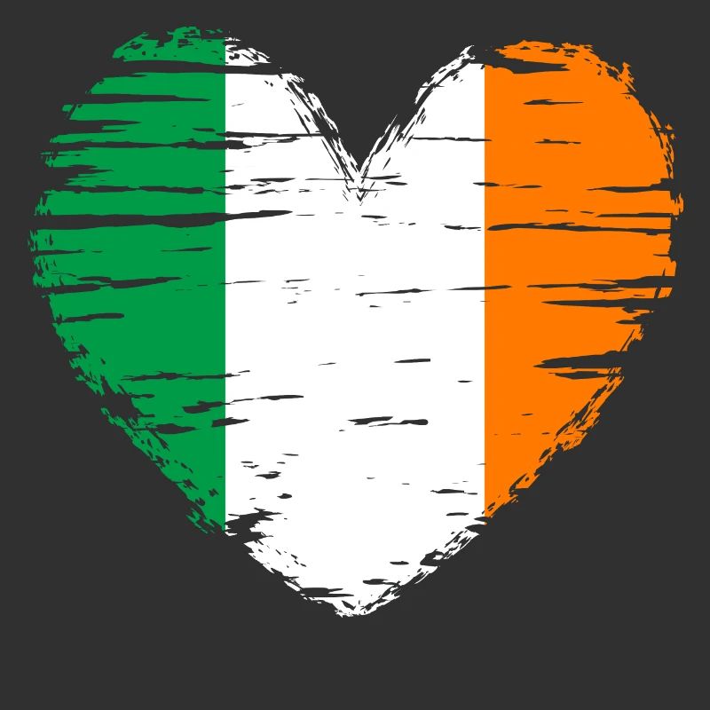 Irlande coeur drapeau blason