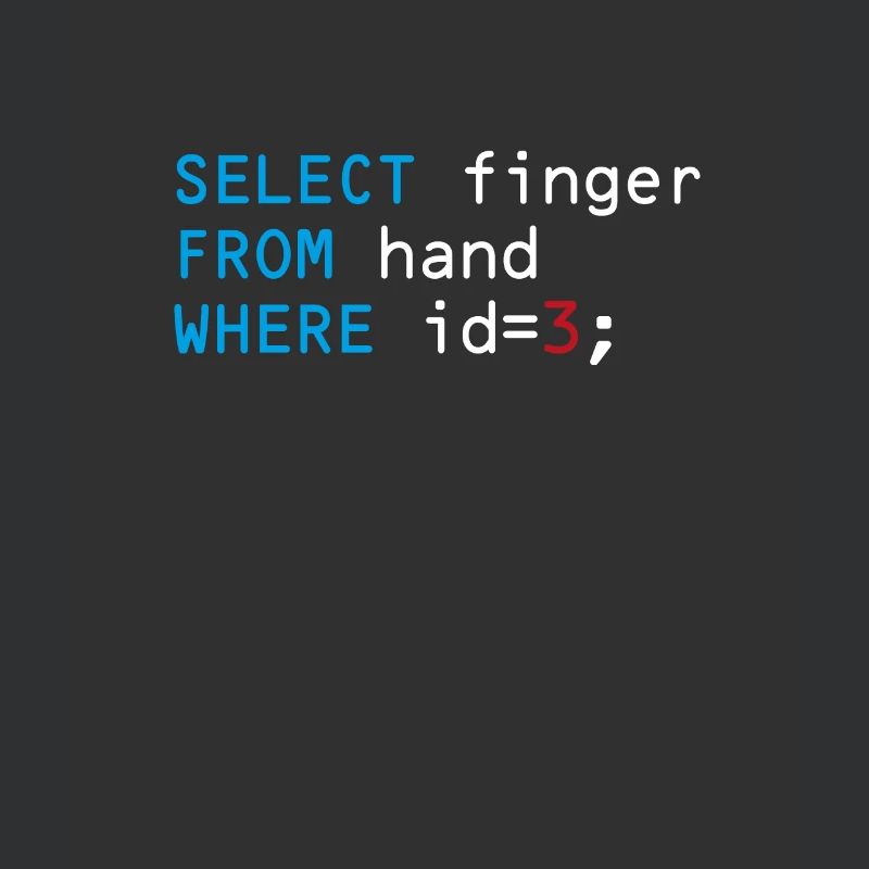Mittelfinger Programmierer Code lustig Fuck you
