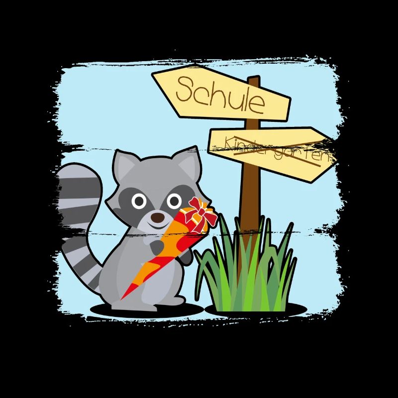 School enrollment raccoon candy bag