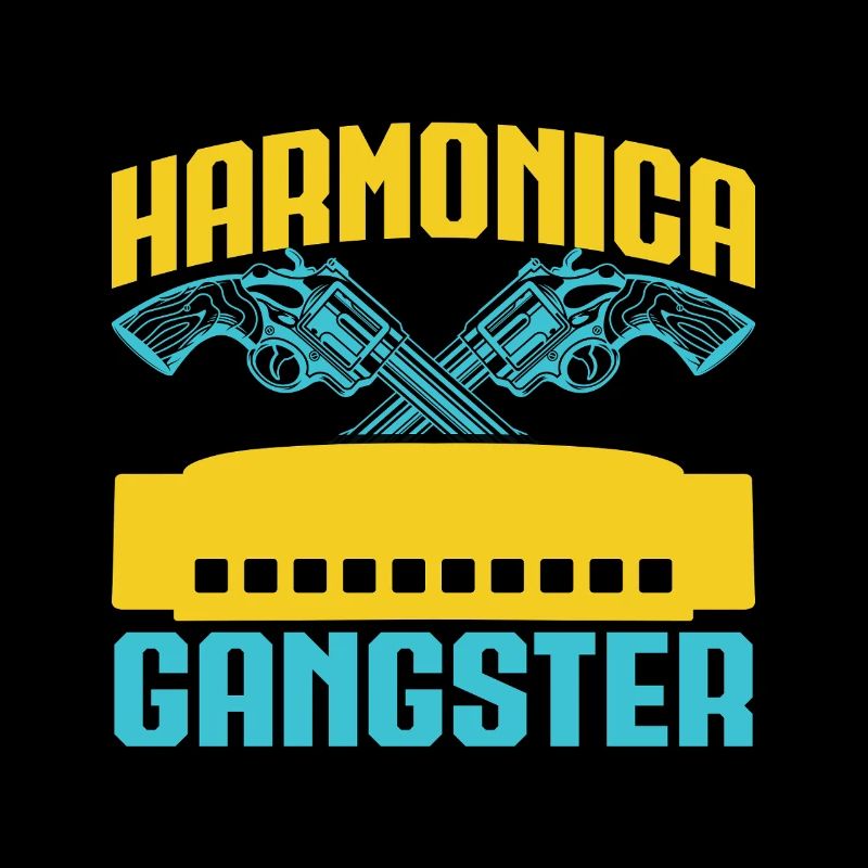 drôle d’harmonica joueur gangster harmonica