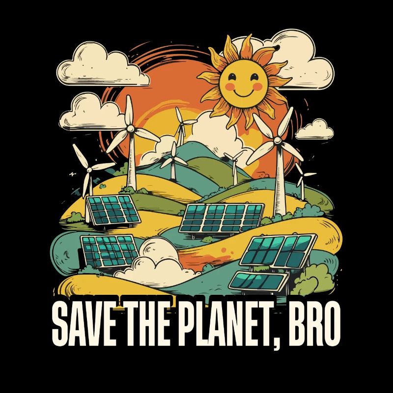 Umweltschützer Save the Planet Bro
