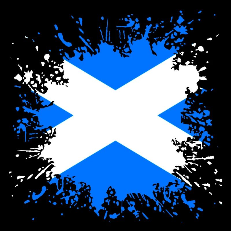 Schottland Flagge Farbspritzer