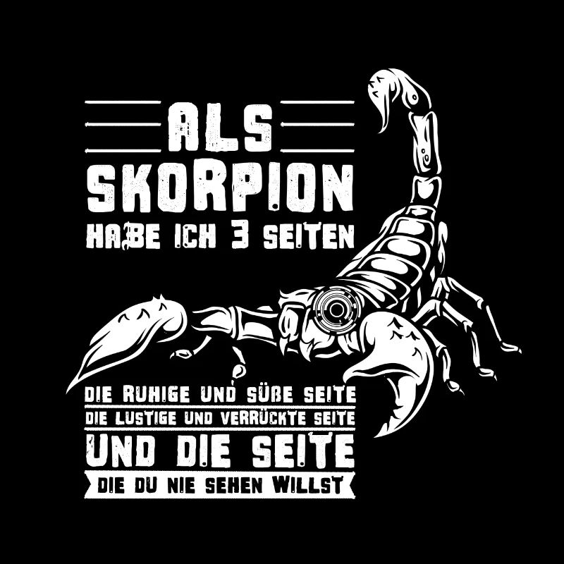 Stolz Illustration Sternzeichen Skorpion Spruch