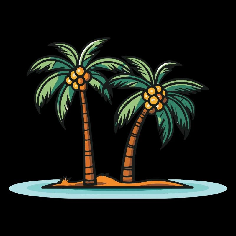 Palm Trees Island Summer