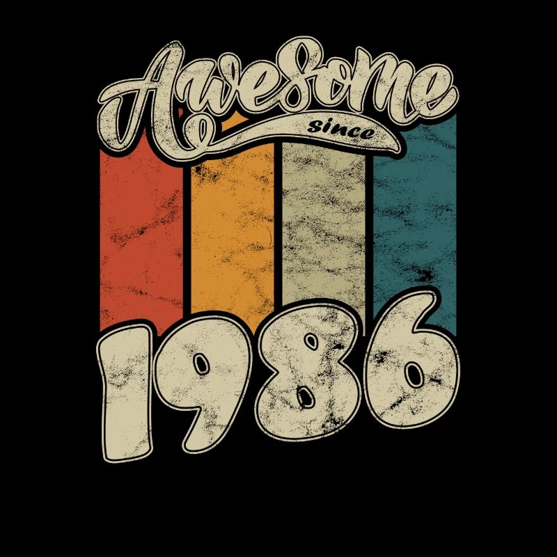 1986 Geburtstag Awesome since Retro