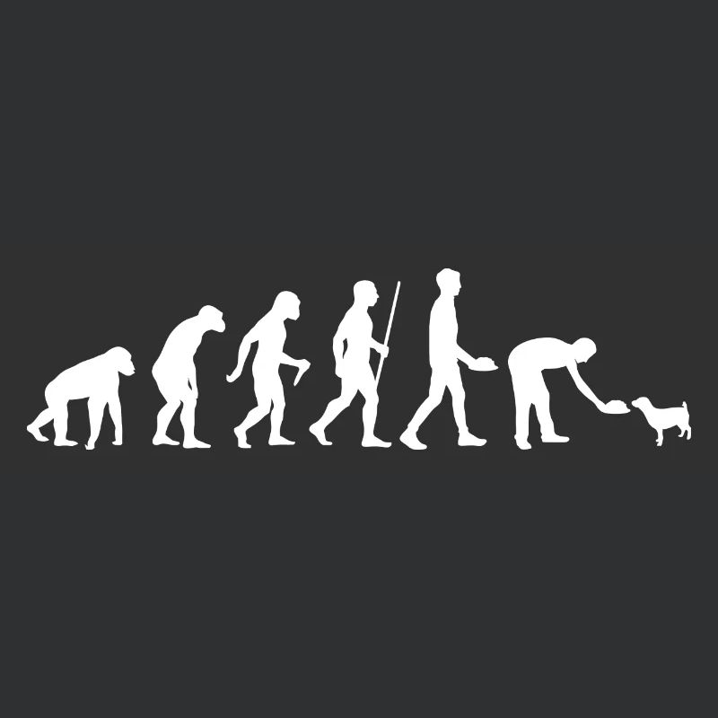 Evolution Hund Hundebesitzer Hundehalter Füttern