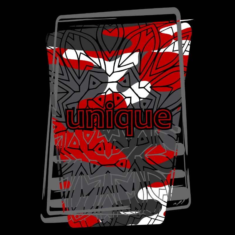 Unique Red Camouflage Mandala