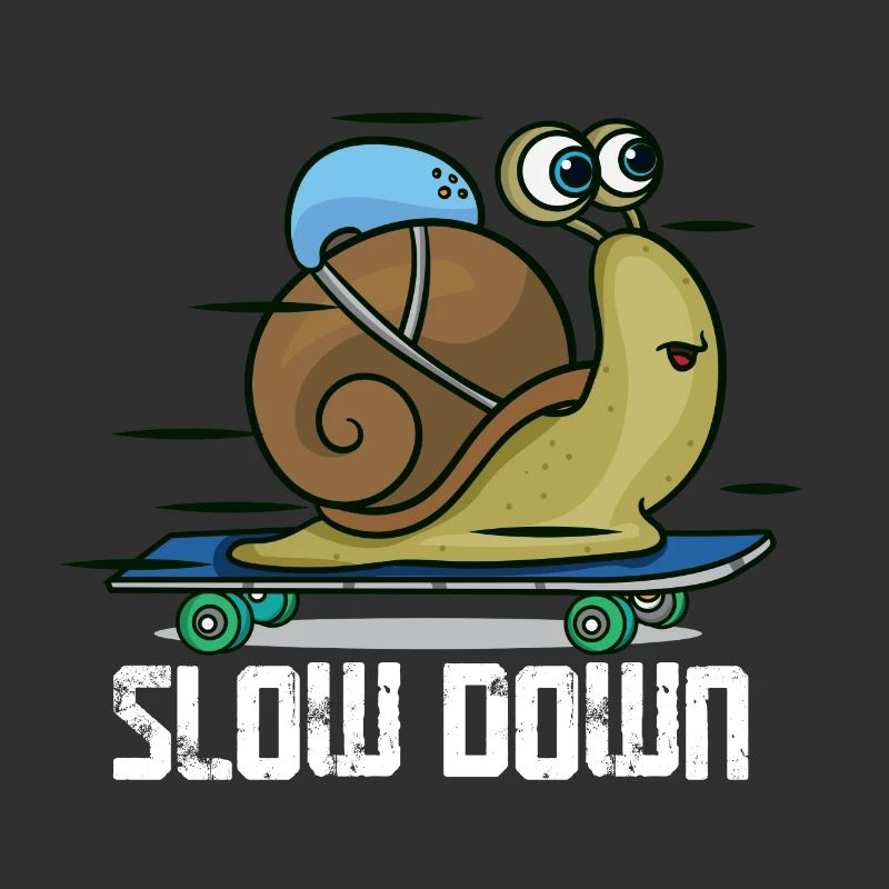 Slow Down Escargot skateboard