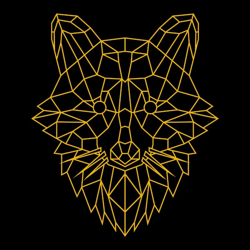 Raton laveur géométrique avec polygone Art Art