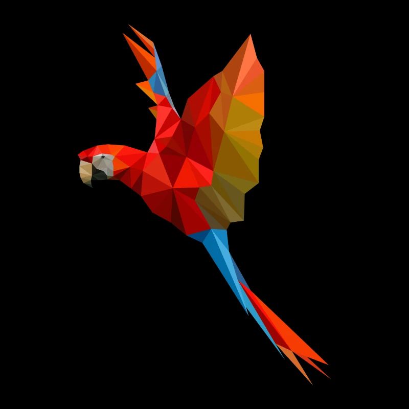 Tropischer Papagei Vogel Polygon Papageibesitzer