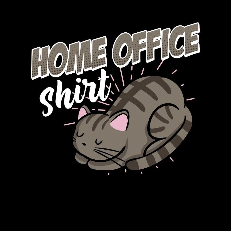 Home office shirt with cat kitten kitten
