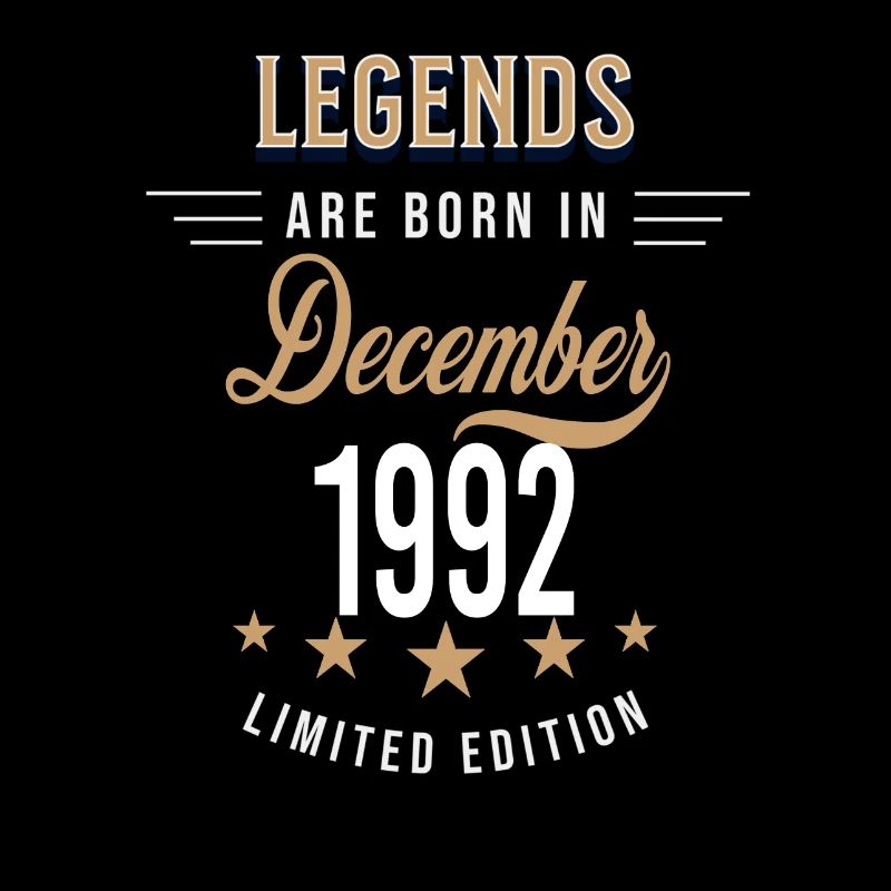 Legends are born in December 1992