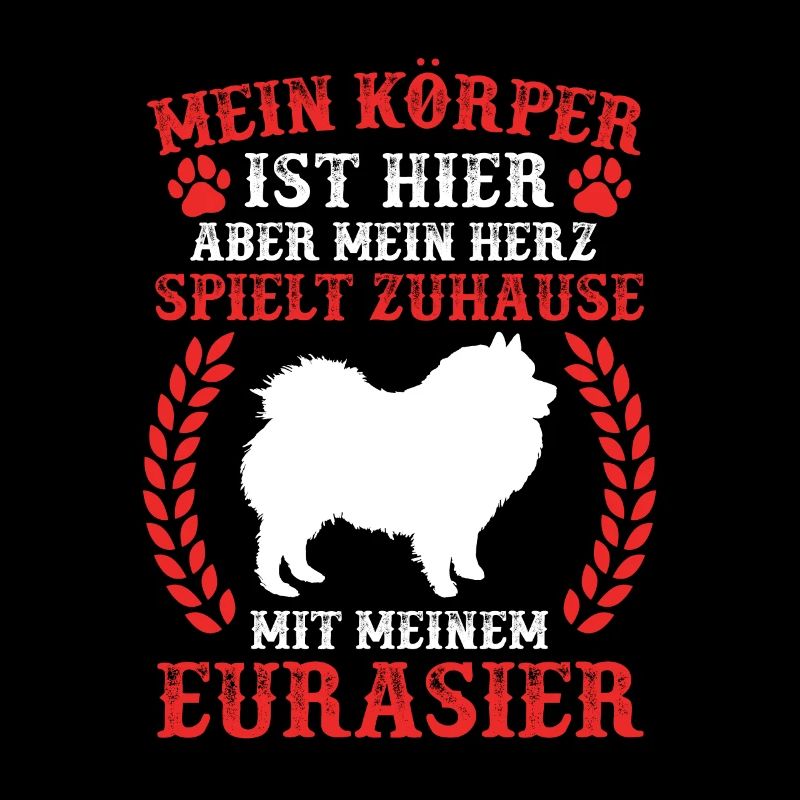 Eurasier spielt Zuhause Spitz Eurasian Dog