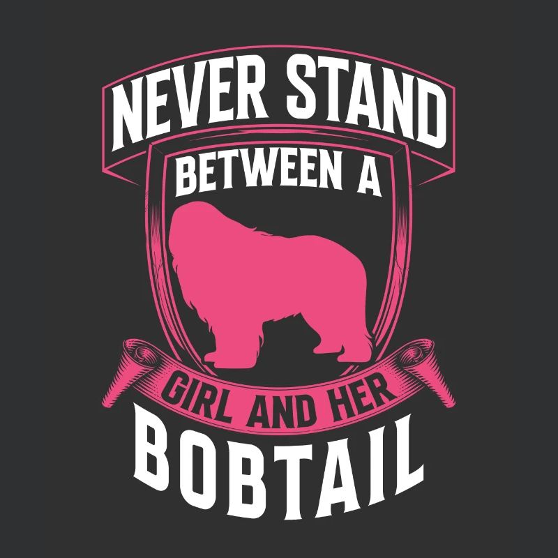 Mädchen mit Bobtail Altenglischer Schäferhund