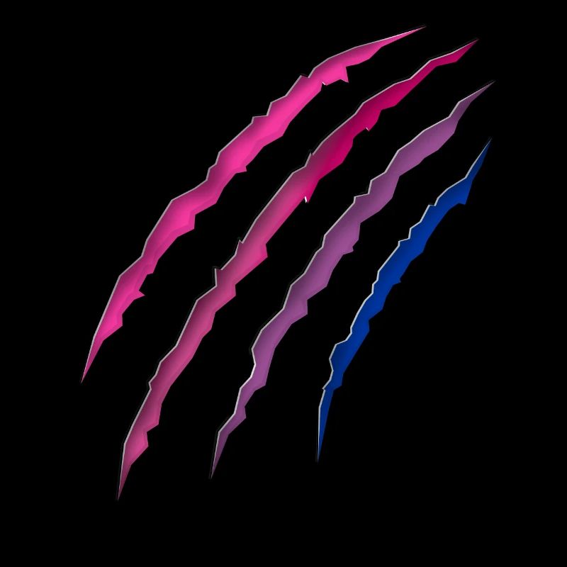Bisexual Bi Pride Flag Scratch