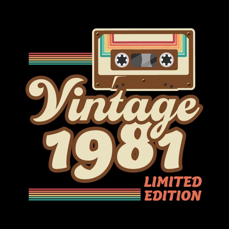 Né 1981 Année de construction Idée cadeau vintage rétro