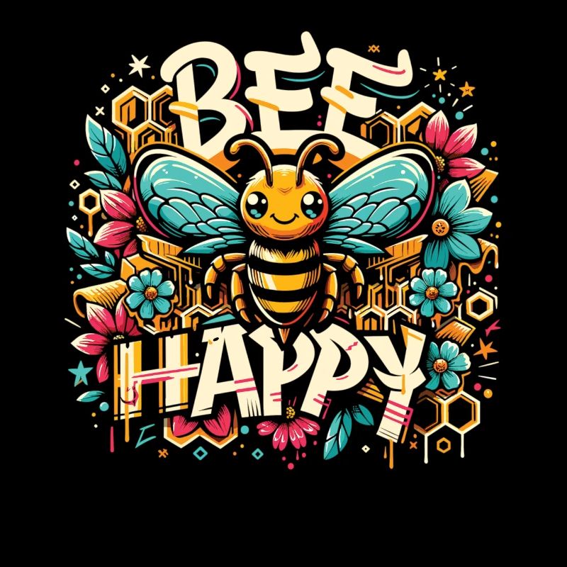 Fleurs et nids d’abeilles : Design d’abeille créatif