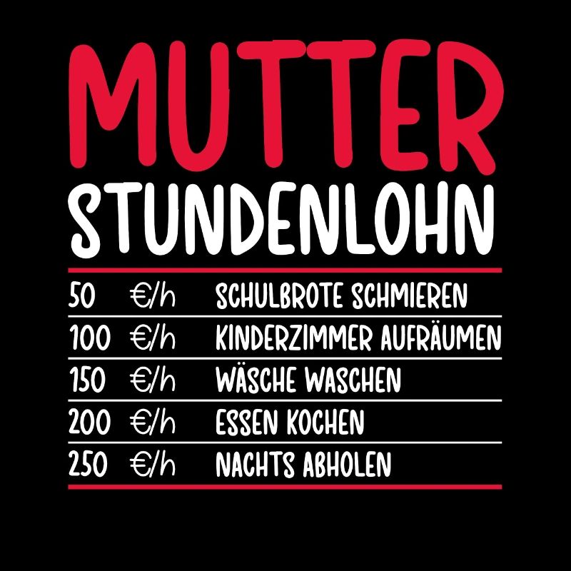 Mutter Stundenlohn Geschenk Lustiger Spruch Mama