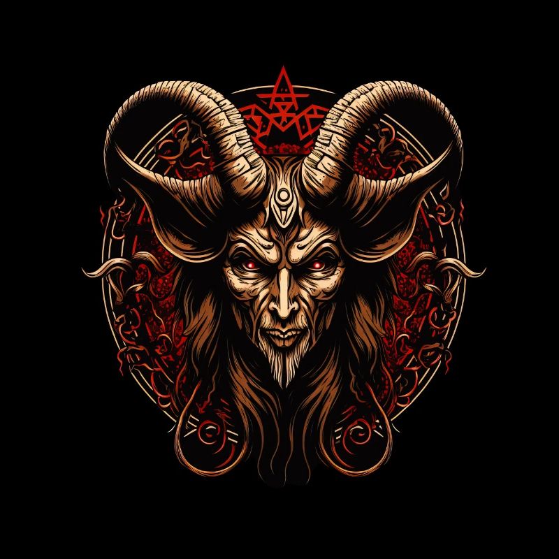 Baphomet Demon Satanic Goth Lucifer Occultist